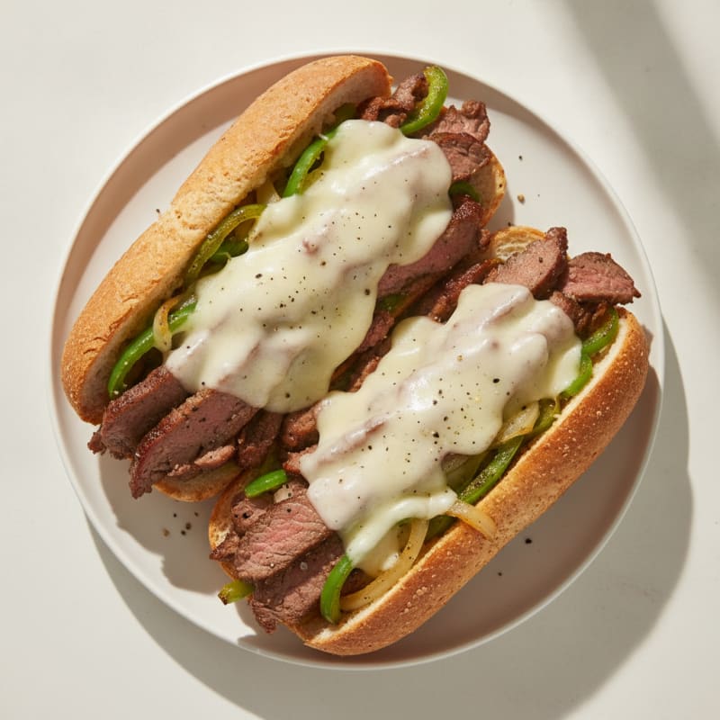 Classic Philly Cheesesteak Sandwich