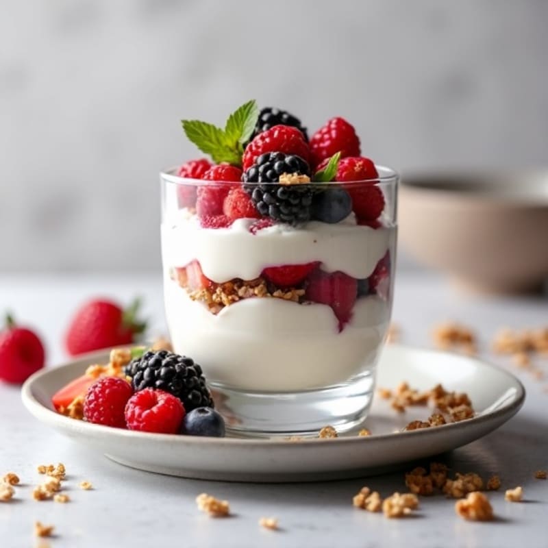 Creamy Greek Yogurt Protein Parfait with Berries