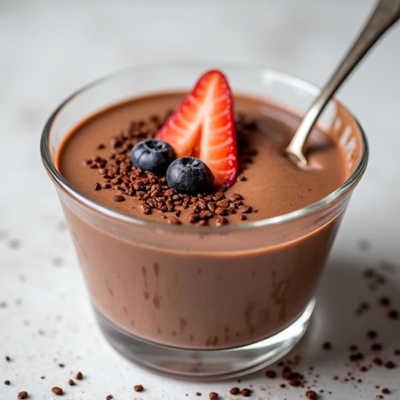 Silky Chocolate Protein Pudding with Greek Yogurt