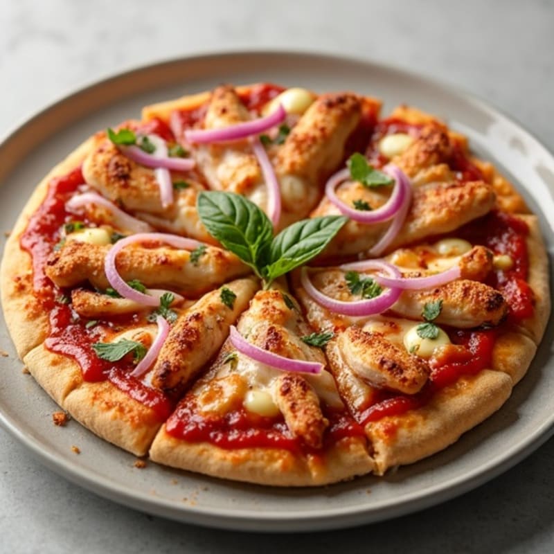 Crispy Whole Wheat BBQ Chicken Pizza