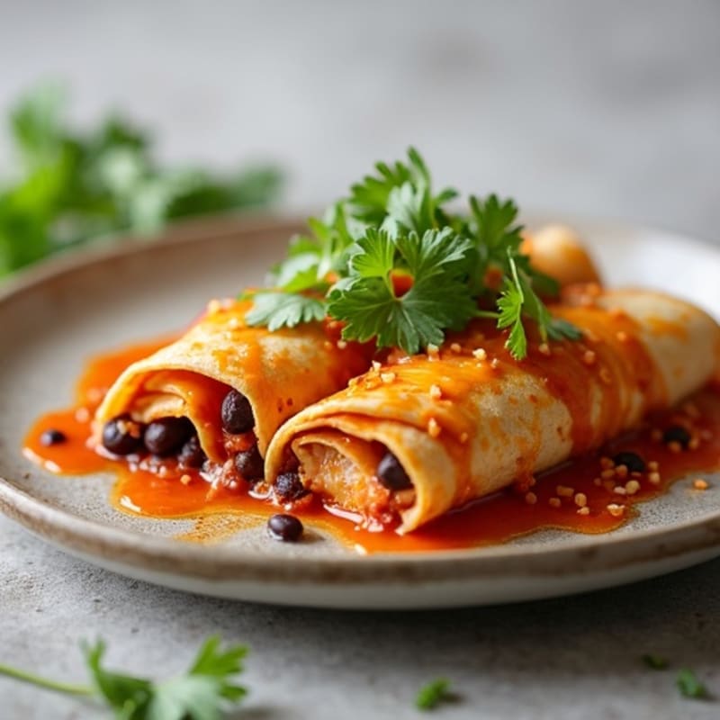 Baked Chicken Enchiladas with Smoky Chipotle Sauce
