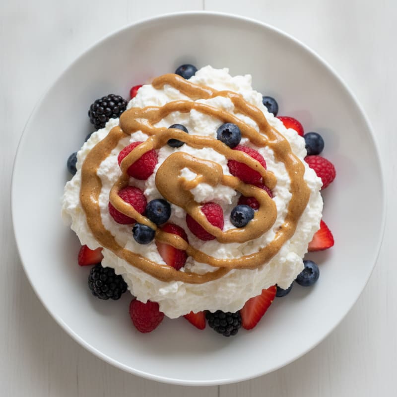 Silky Greek Yogurt Protein Mousse with Mixed Berries