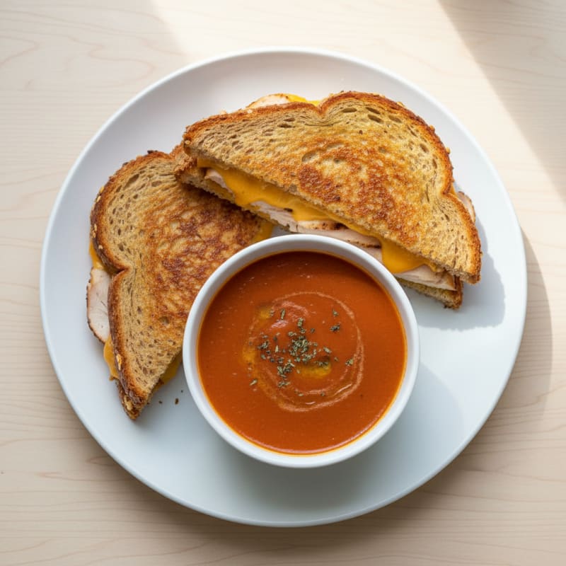 Classic Grilled Cheese with Tomato Soup