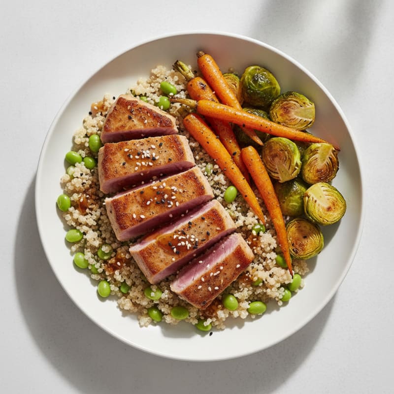 Seared Tuna with Roasted Vegetables