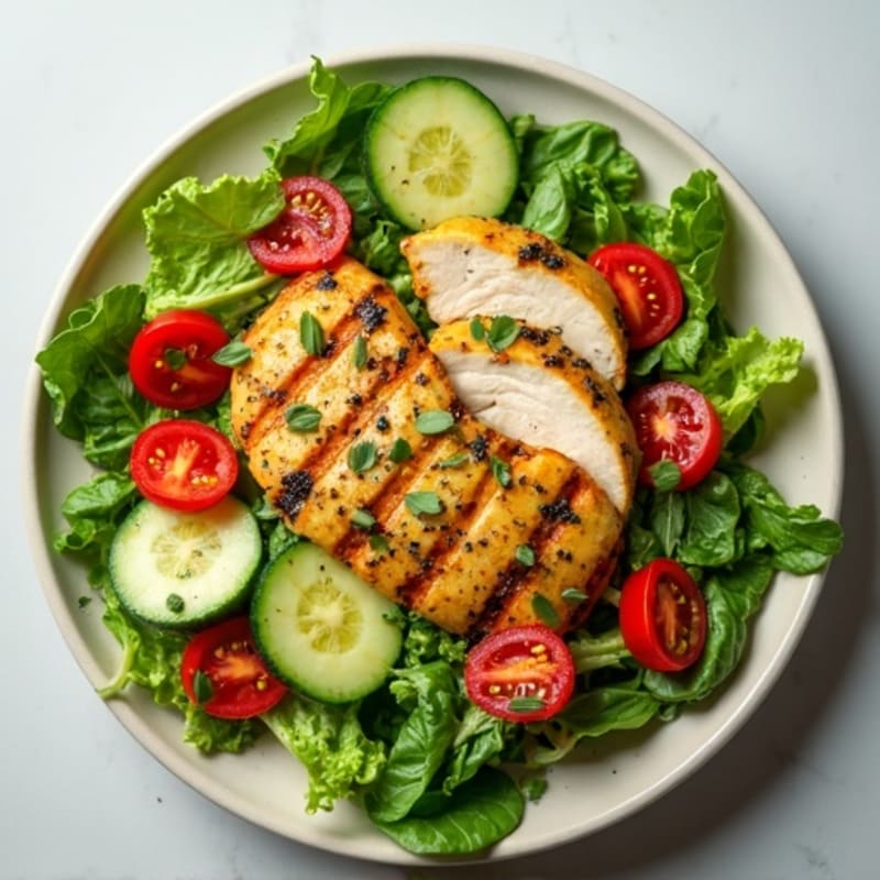 Lemon Herb Chicken Salad with Crunchy Greens