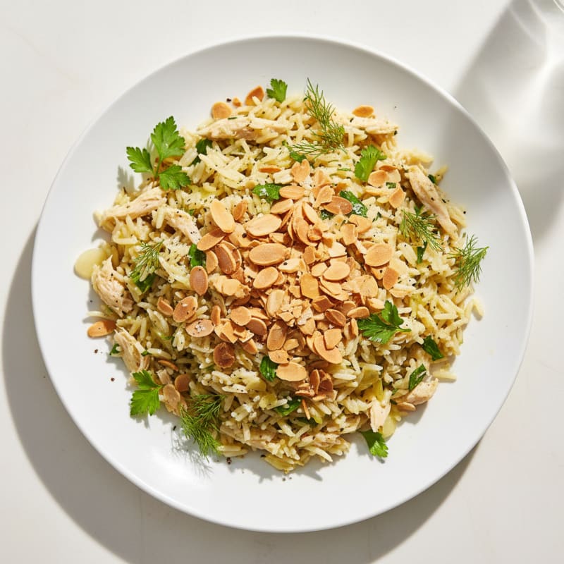 Lemon Herb Rice Pilaf with Toasted Almonds