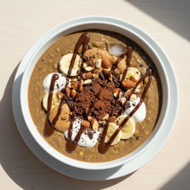 Creamy Cocoa-Avocado Smoothie with Banana