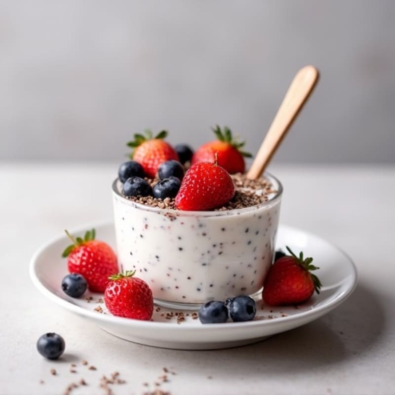 Silky Greek Yogurt Protein Mousse with Chia Seeds
