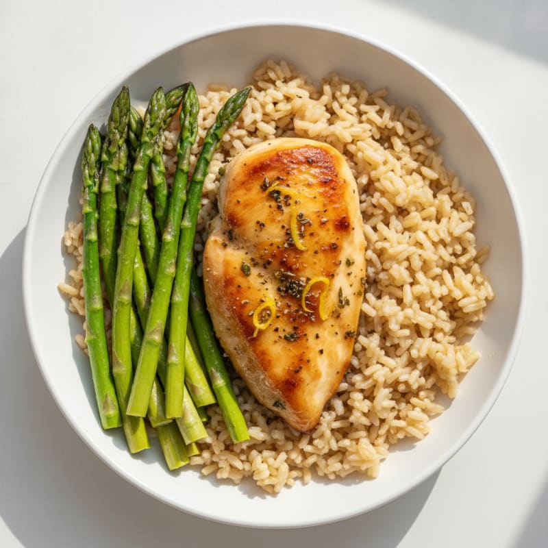 Lemon Herb Roasted Chicken with Rice