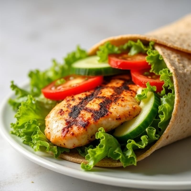 Grilled Chicken and Fresh Veggie Wrap