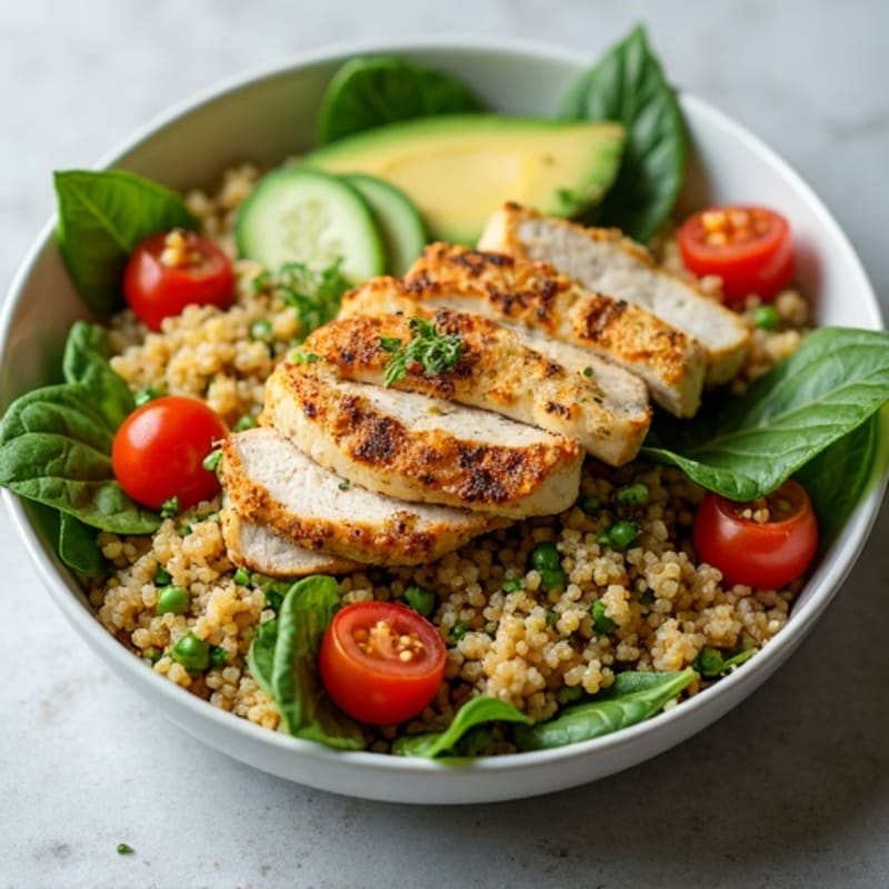 Grilled Chicken and Quinoa Salad with Lemon Vinaigrette