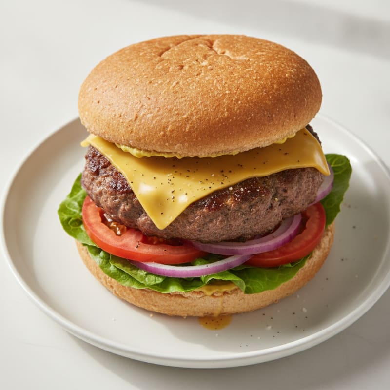 Classic Beef Burger with Toasted Bun