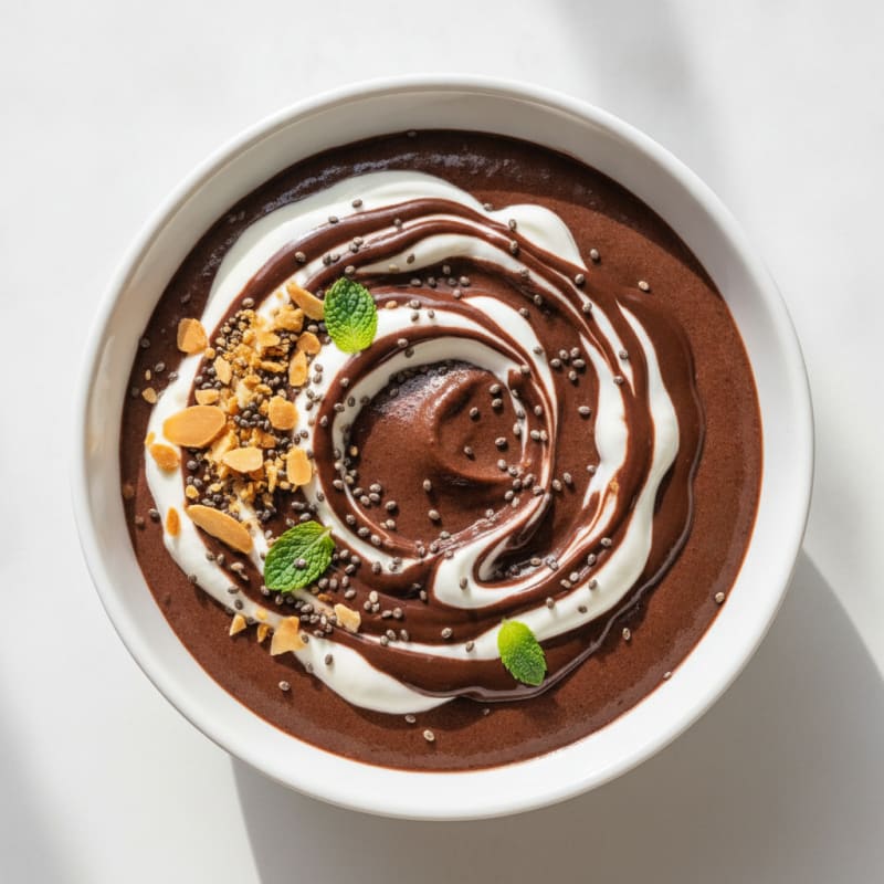 Silky Chocolate Protein Pudding with Greek Yogurt