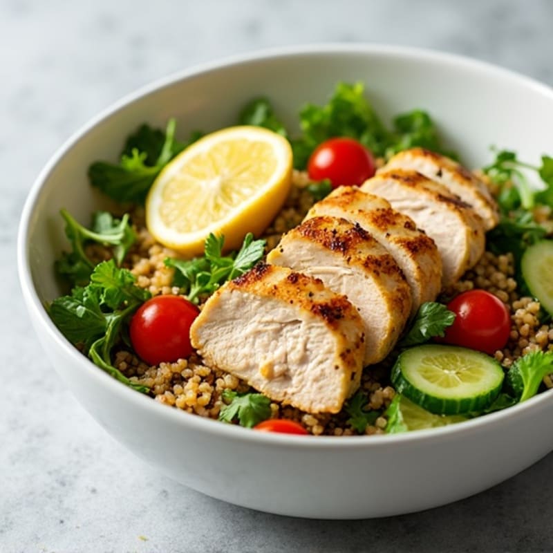 Grilled Chicken and Quinoa Salad with Lemon Vinaigrette