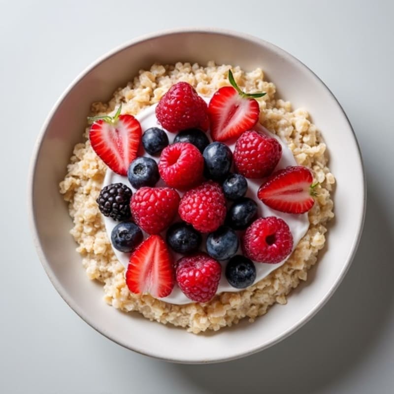 Creamy Berry Baked Oats