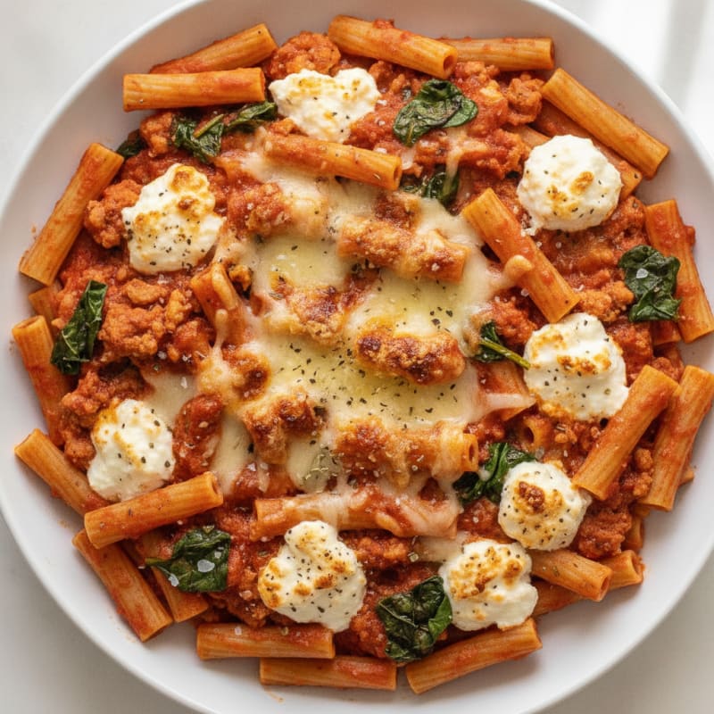 Classic Baked Ziti with Ricotta