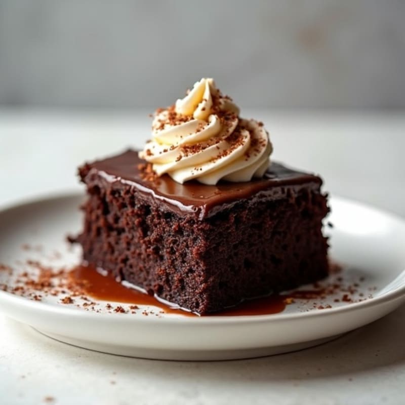 Protein-Rich Triple Chocolate Fudgy Cake