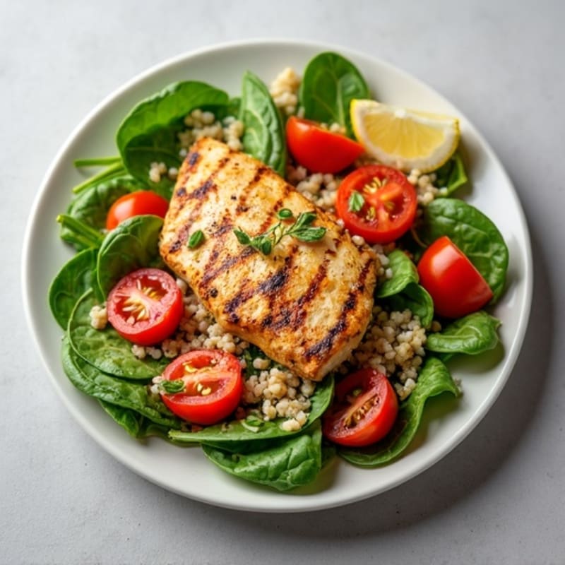 Grilled Chicken and Quinoa Salad with Fresh Tomatoes
