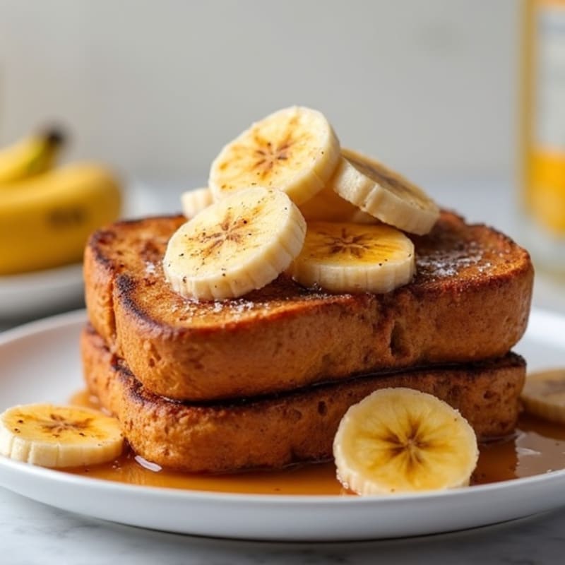 Cinnamon-Spiced Caramelized Banana French Toast