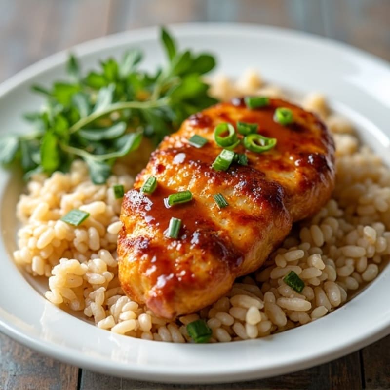 Honey-Garlic Glazed Chicken with Brown Rice