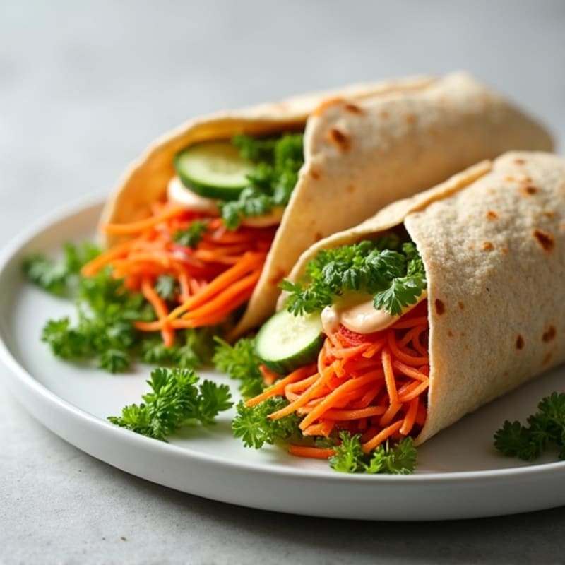 Spicy Tuna and Crunchy Veggie Wraps