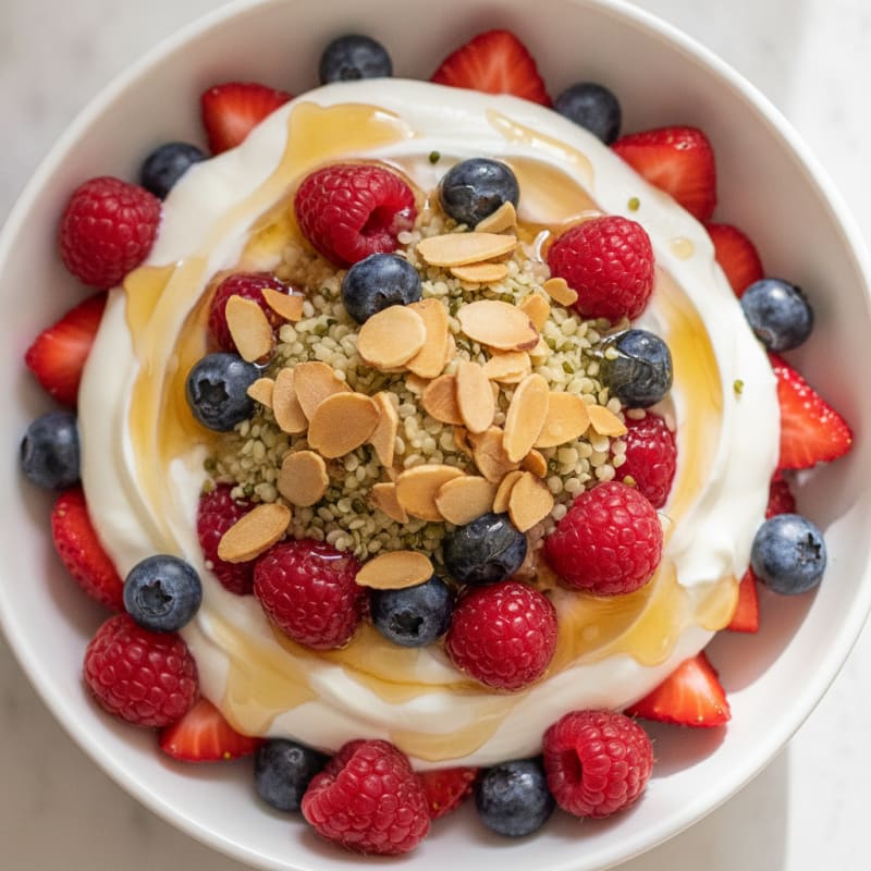 Greek Yogurt Protein Parfait with Berries