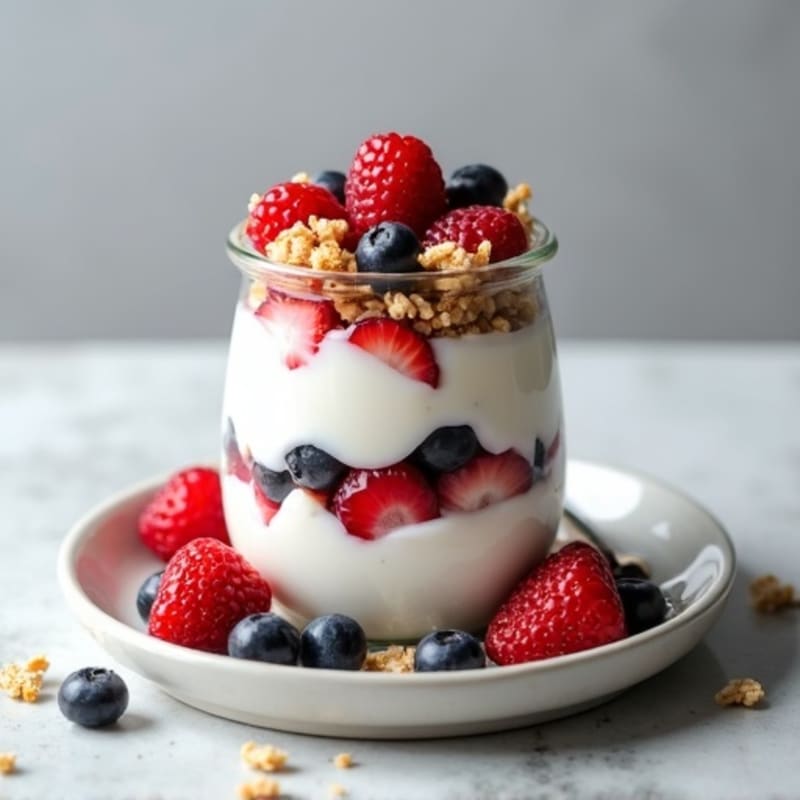 Creamy Greek Yogurt Protein Parfait with Berries