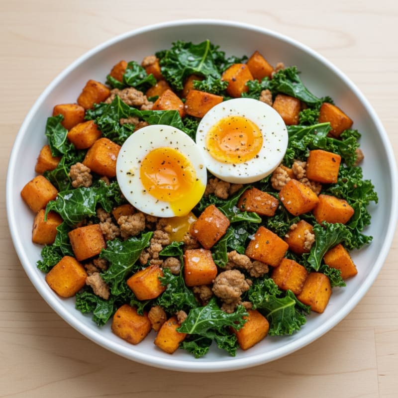 Sweet Potato and Kale Hash
