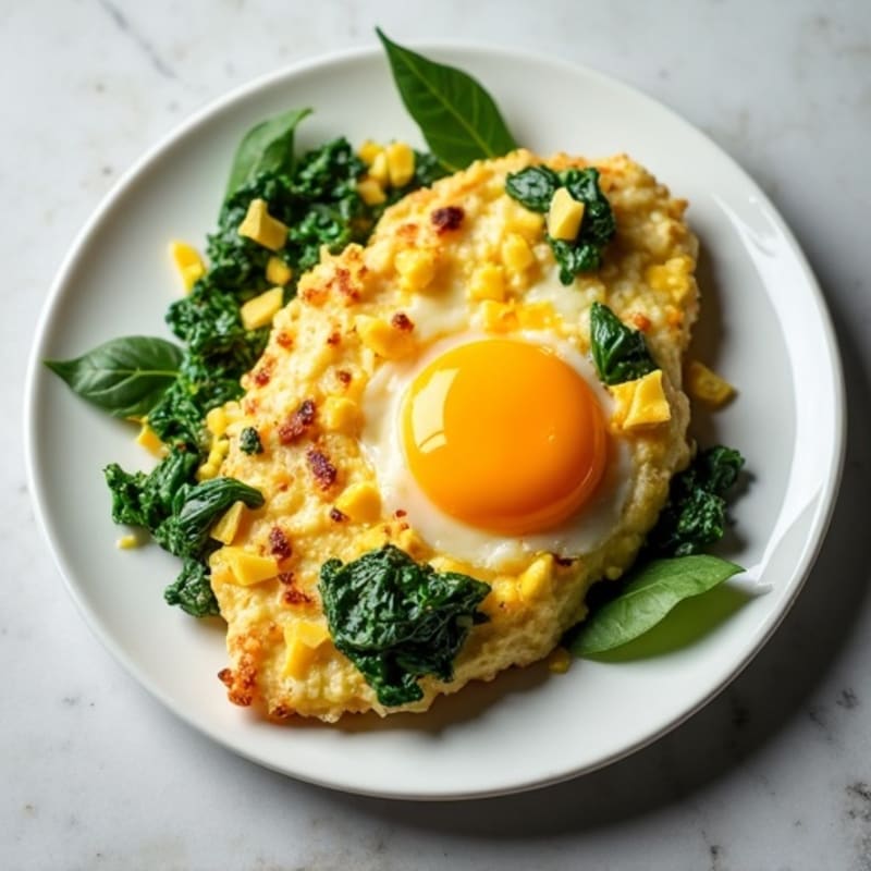 Chicken Spinach Egg Scramble