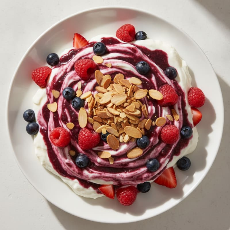 Greek Yogurt Protein Parfait with Mixed Berries