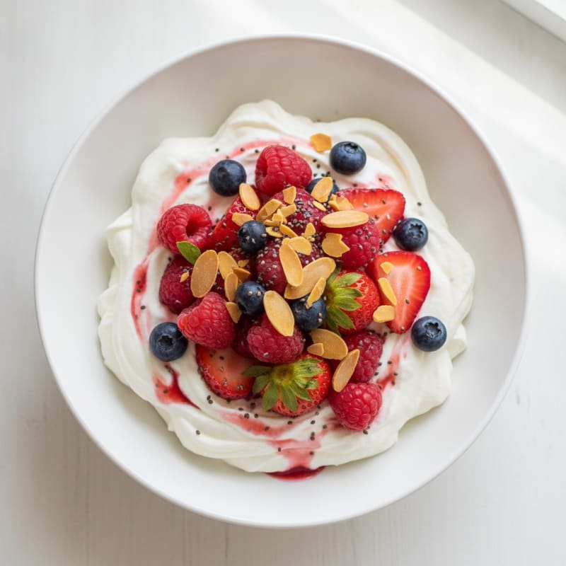 Creamy Greek Yogurt Protein Mousse with Berries