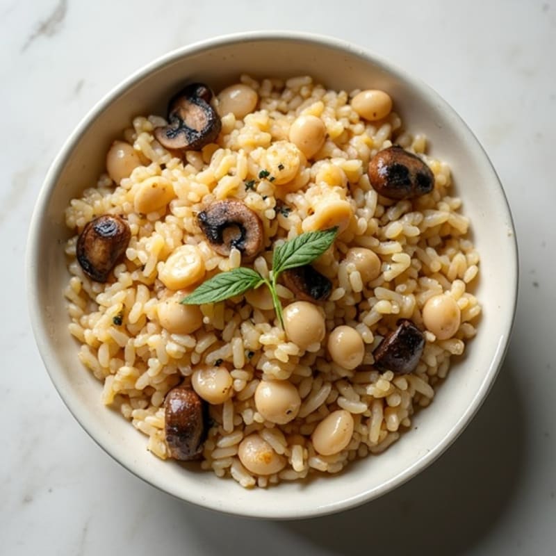 Creamy Mushroom Brown Rice Risotto