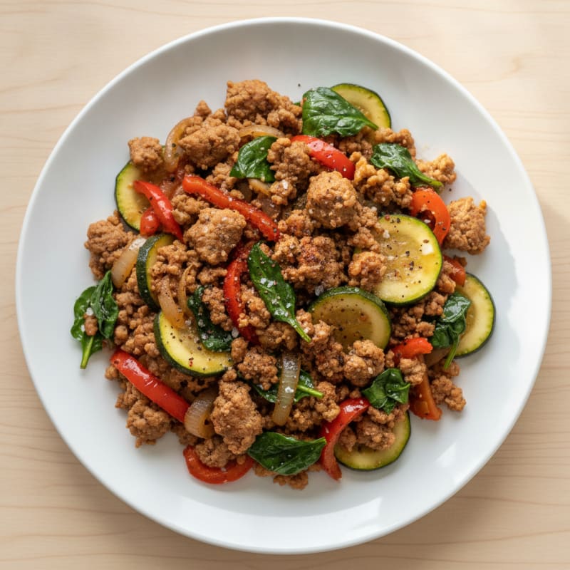 Savory Ground Turkey and Vegetable Skillet