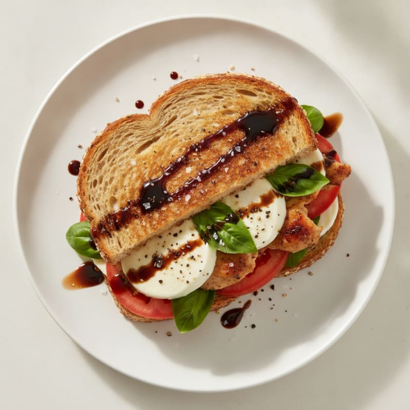 Grilled Caprese Sandwich with Balsamic Glaze
