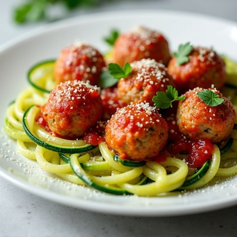 Lean Turkey Zucchini Noodle Meatballs