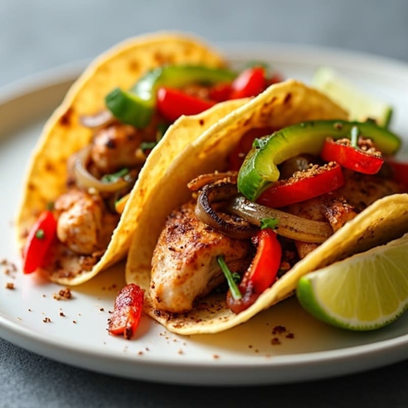 Sheet Pan Chicken Fajita Tacos with Crispy Peppers