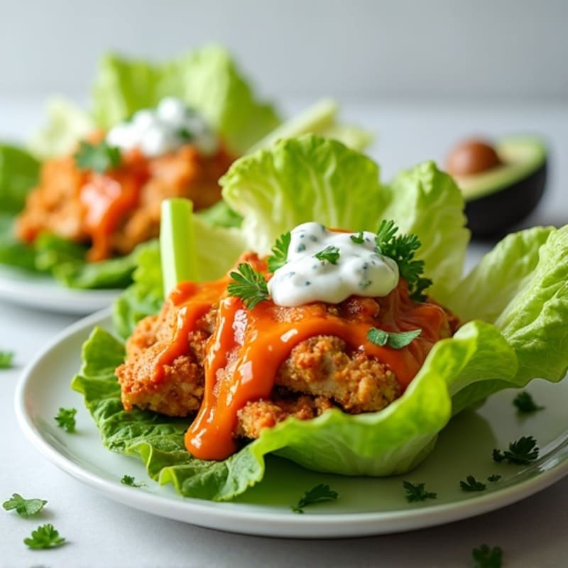 Crispy Buffalo Chicken Lettuce Wrap