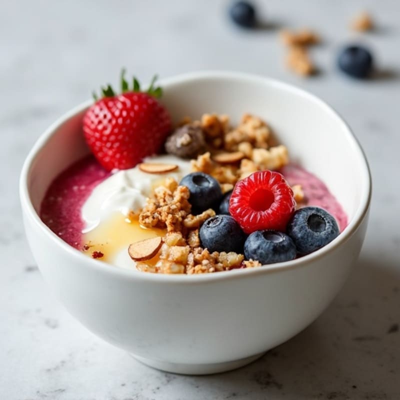 Creamy Greek Yogurt Protein Bowl with Mixed Berries
