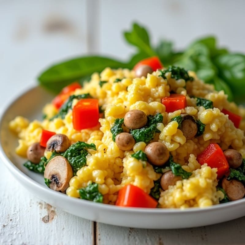 Fluffy Egg and Veggie Scramble