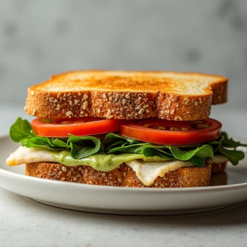 Crispy Grilled Turkey Pesto Sandwich