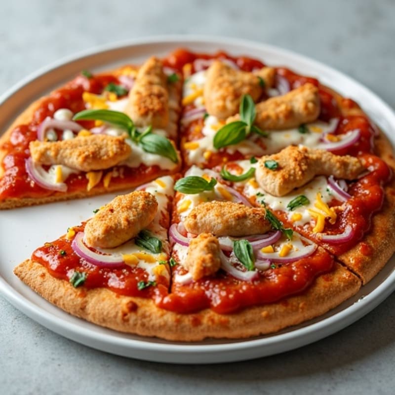 Crispy Whole Wheat BBQ Ranch Chicken Pizza