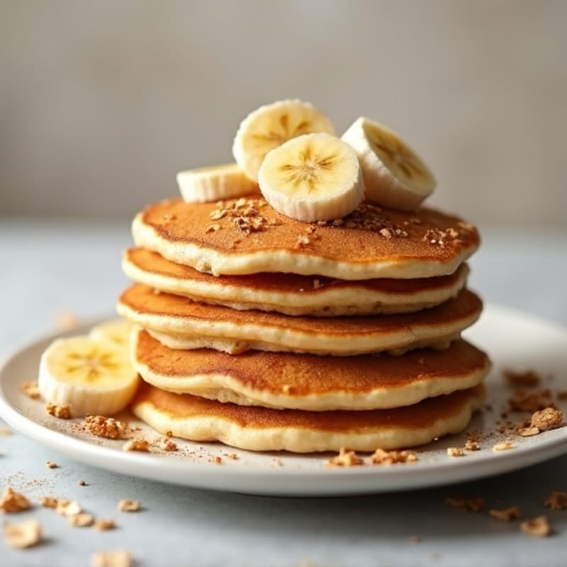 Fluffy Egg White Oatmeal Protein Pancakes