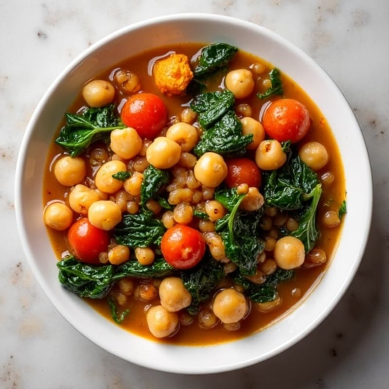 Hearty Spiced Chickpea and Spinach Stew