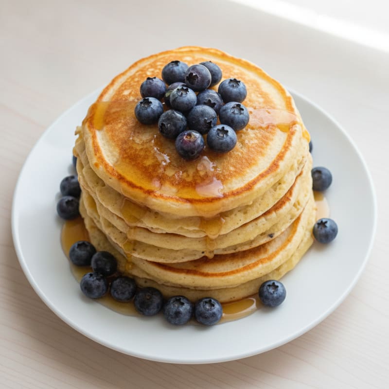 High-Protein Fluffy Buttermilk-Style Pancakes
