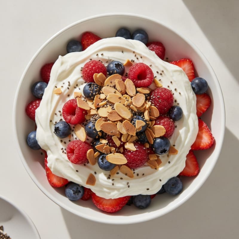 Creamy Greek Yogurt Protein Parfait with Mixed Berries