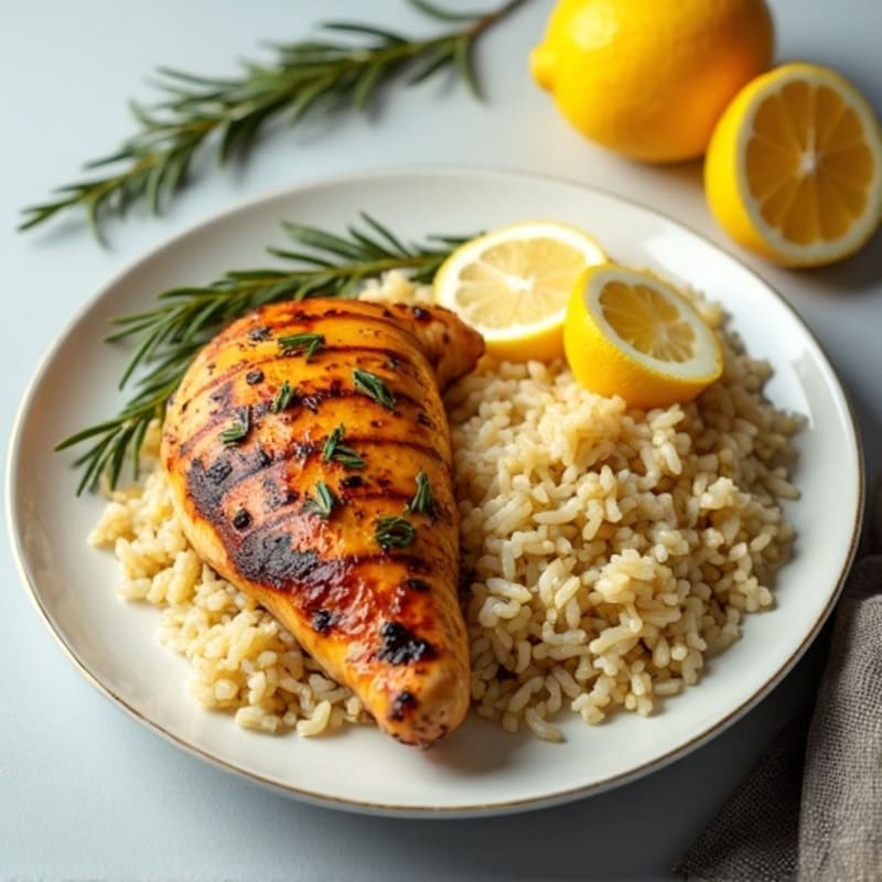 Herb-Roasted Chicken with Citrus Jasmine Rice