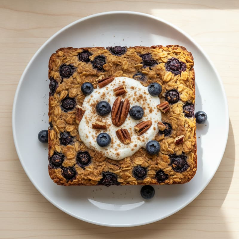 Blueberry Pecan Baked Oatmeal