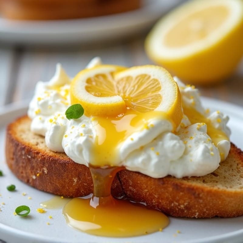 Protein-Packed Whipped Cottage Cheese Toast with Honey Drizzle