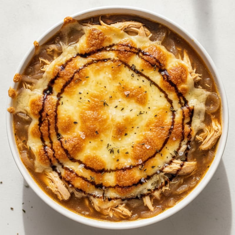 Rotisserie Chicken French Onion Soup