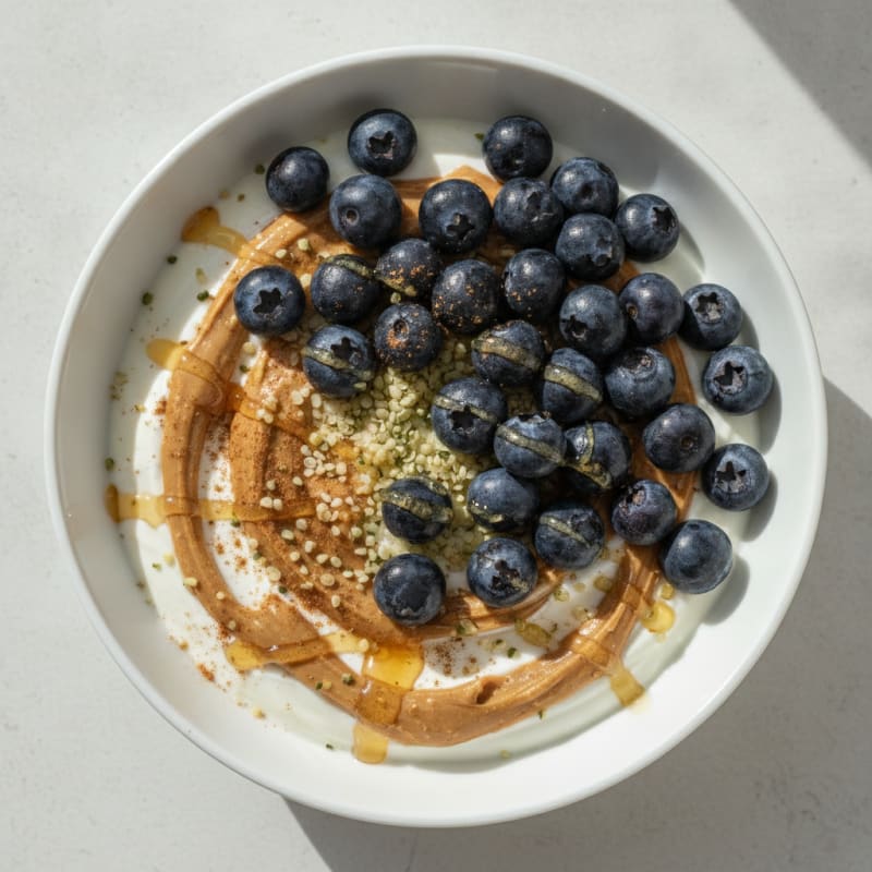 Blueberry Peanut Butter Yogurt Bowl